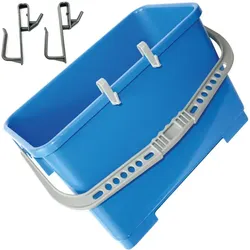 Lewi 13515 Eimer blau 22 L Glasreinigungseimer mit Einhängehaken, für die Glasreinigung, Handlich & leicht