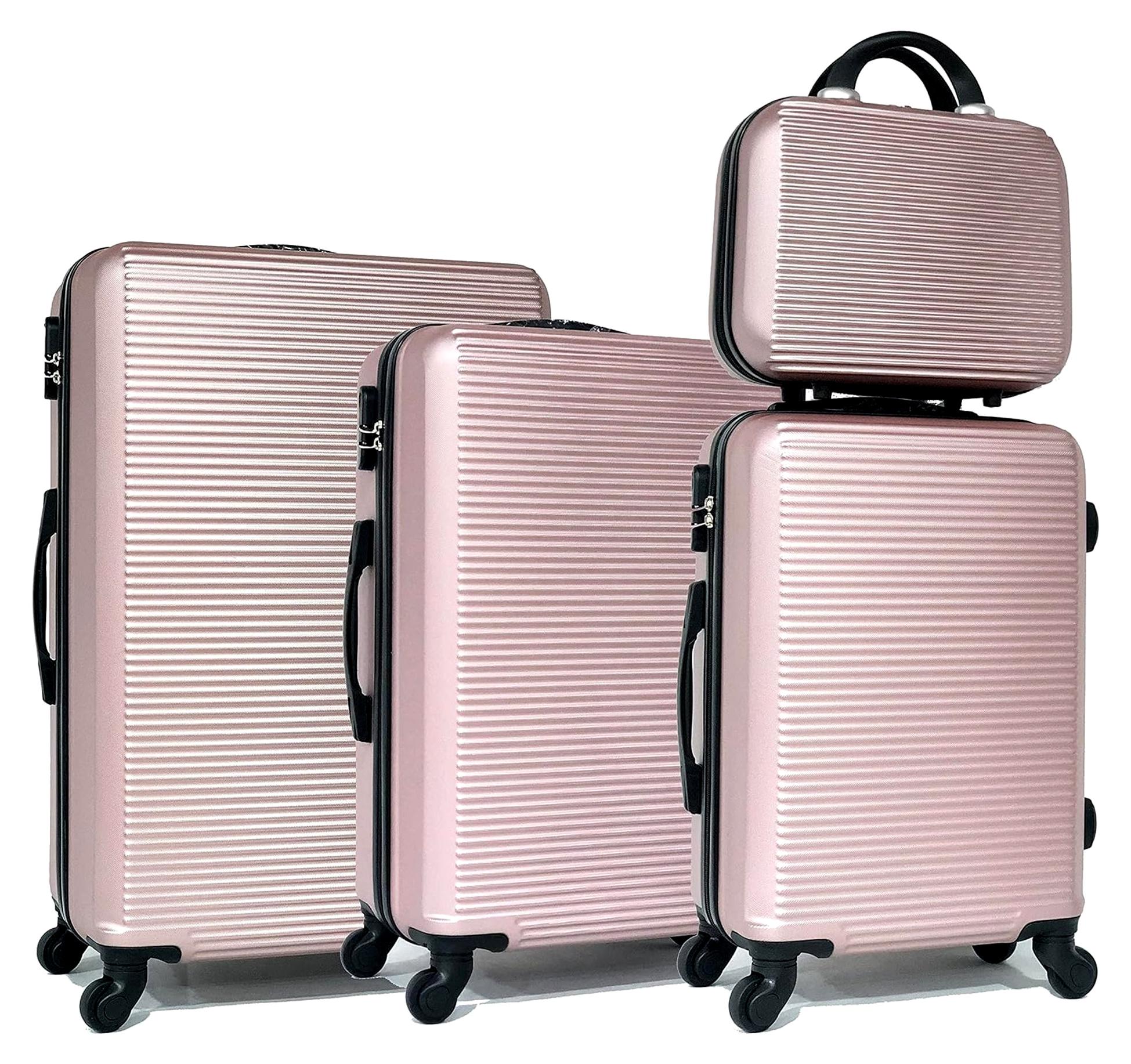 Koffer für neue Eltern in Roségold - Set mit 3 Koffern und 1 Kosmetikkoffer