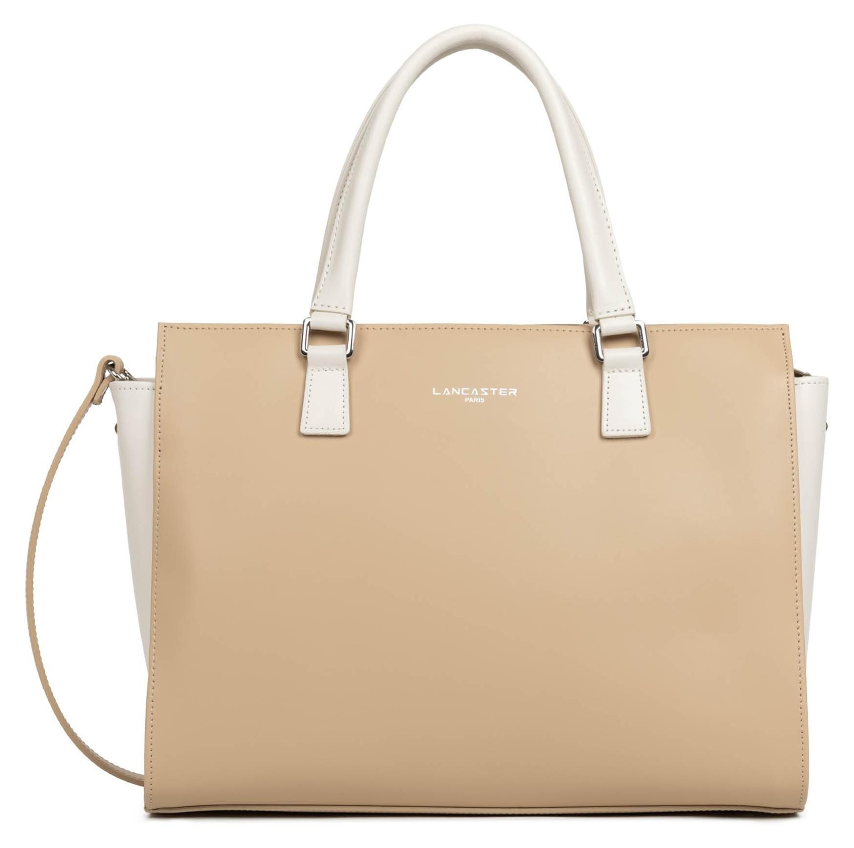 Große Schultertasche aus Leder mit Reißverschluss