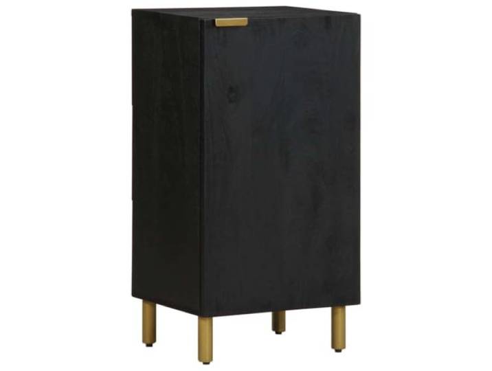 GHVBNMF Sideboard Kommode Schwarz 40x33x75 cm Beistellschrank Vielseitige Anrichte mit geschlossener Tür für Flur, Büro und Schlafzimmer, inklusive solider Metallfüße.