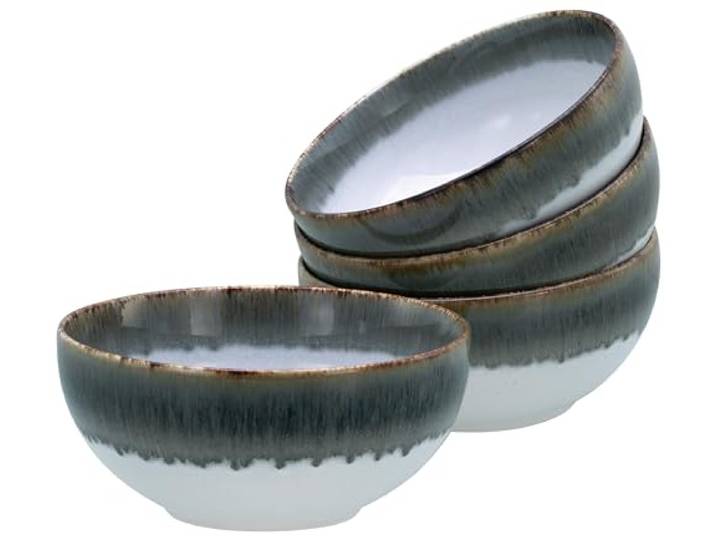 CreaTable\, 21686\, Série Cascade Bols Bouddha en céramique\, ensemble de vaisselle de 4 pièces\, ensemble de bols Bouddha en grès.