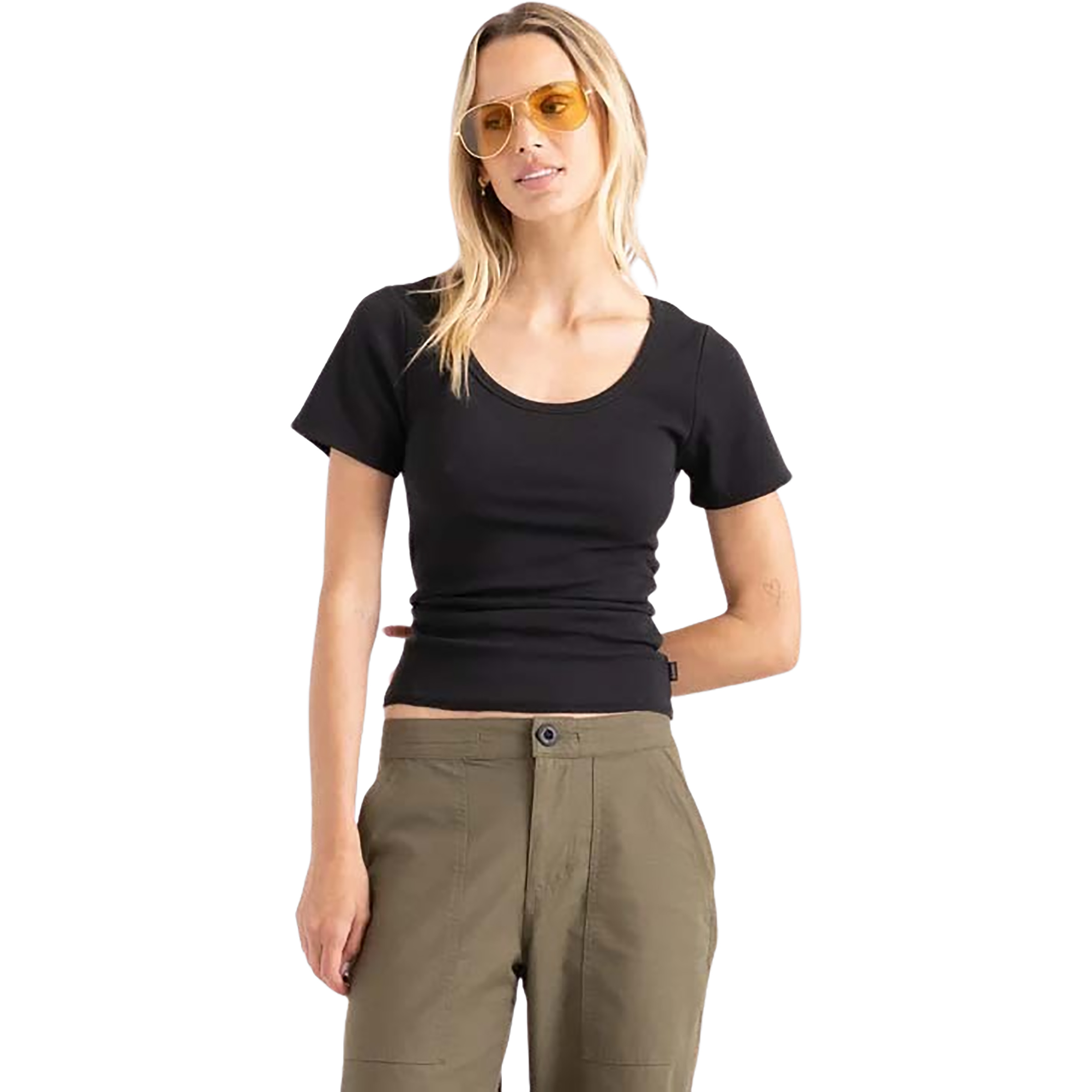 Roark Wind Worn Damen T-Shirts schwarz Größe XS Lifestyle Elastisch
