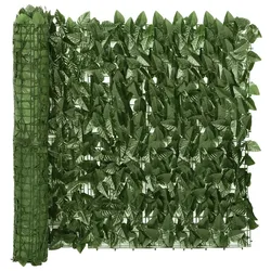 Helloshop26 - Balkon-Sichtschutz Sichtschutz mit dunkelgrünen Blättern 500 x 75 cm 02_0010010