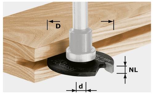 Festool 491060 Nutfräser Produktabmessung, Ø 40mm Arbeits-Länge 5mm Schaftdurchmesser 6mm