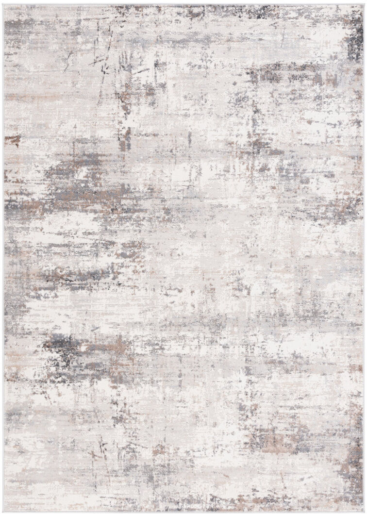 Rio Area Rug Ivory / Grey Rectangle 135 x 196 cm