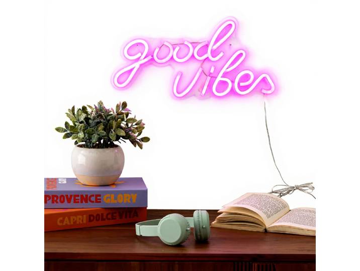 Atmosphera Néon mural LED Good Vibes - 40,5 x 1,6 x 20 cm