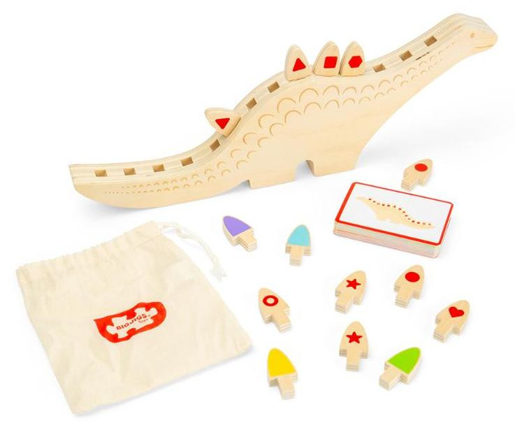 Bigjigs Toys Houten Dinosaurus Sequentie Speelgoed voor Kinderen