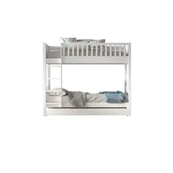 ETAGENBETT Karyl 208x175x105 aus Massivholz in Weiß
