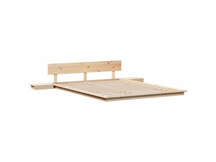 Structure de lit - HAOSHOP - Cadre de lit Marron 140 x 200 cm bois&01_118902