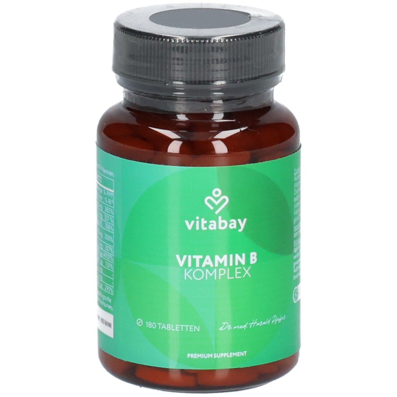 Vitamin B Komplex Biotin B6 B5 B1+B12 vegan Tabl. 180 St Compretten