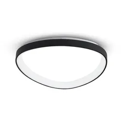 FABAS LED-Deckenleuchte Quirk Alu, Eisen, Stahl & Metall Schwarz 42 cm