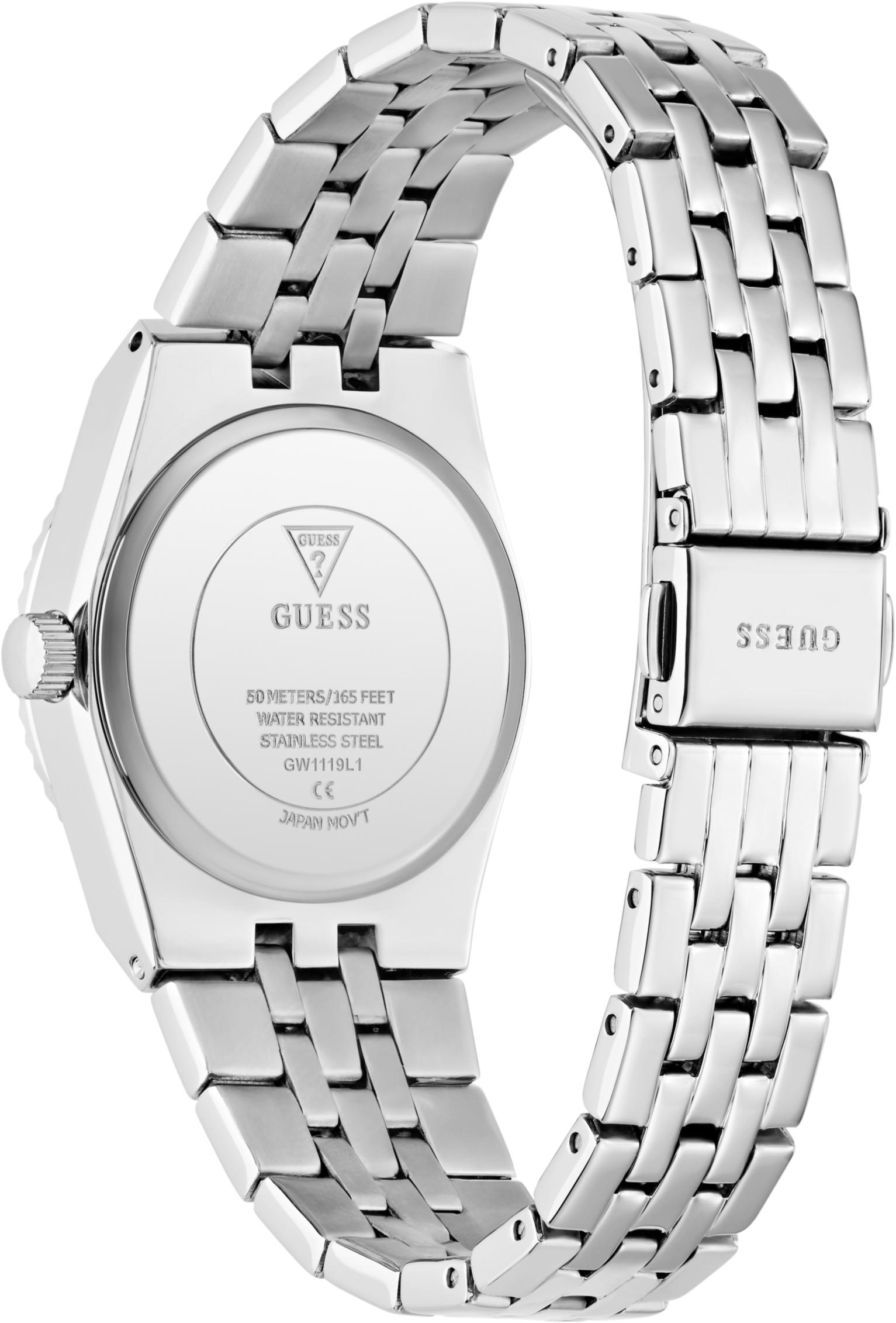 Quarzuhr GUESS "VERA", silberfarben, silberfarben, silberfarben, Armbanduhren, Damen, silberfarben, Quarzuhr, Armbanduhr, Damenuhr, Edelstahlarmband, analog, Tag