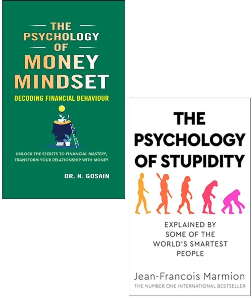 Various Publishers The Psychology of Stupidity by Jean-Francois Marmion & The Psychology of Money Mindset by Dr. N. Gosain - 2 Book Paperback Non-Fiction Collection Set