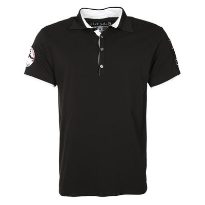 T-Shirt TOP GUN "Heaven TG20191001", Herren, Gr. 50 (M), schwarz, Obermaterial: 93% Baumwolle, 7% Elastan, Shirts T-Shirt