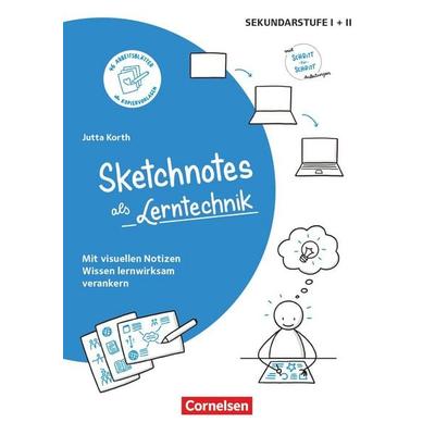 Sketchnotes, Taschenbuch von Jutta Korth, Cornelsen Pädagogik, 978-3-589-16934-4