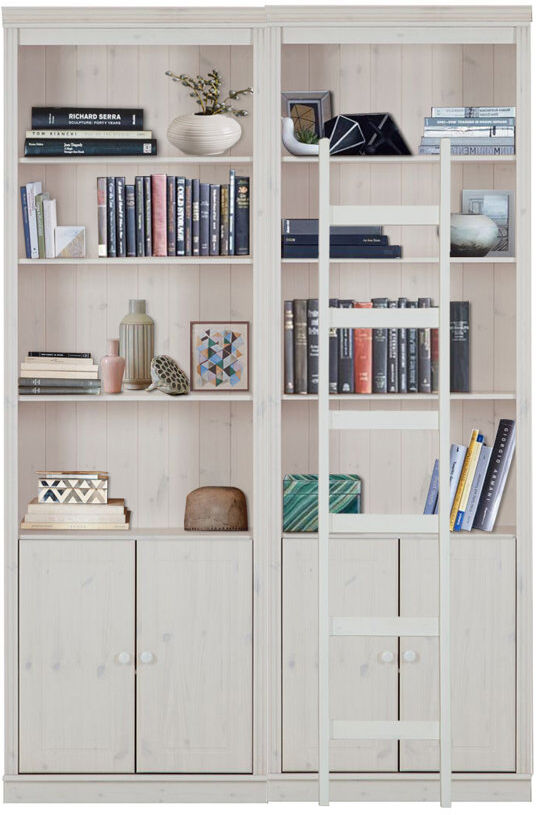 Rosalind Wheeler Dedrah 223cm H x 148cm W Library Bookcase White