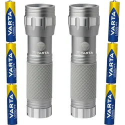 2-er Set Varta LED UV Taschenlampe, 395-400 nm, inkl. 3x Batterien, Multi LED Technologie 14x UV-LEDs (UV A), Ultraviolettes Licht