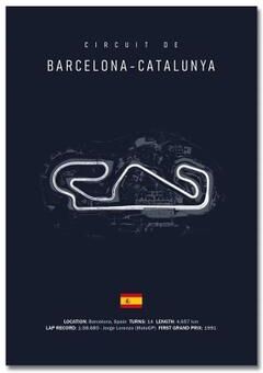 Inspire Essentials F1 Circuit Track Wall Art Canvas Motorsport Racing Poster 5 11.81 X 15.75 Inches