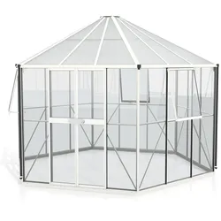 Vitavia Gewächshaus Juno/Hera 9000 inkl. 3 Seitenfenstern - 9,0 m2 weiß