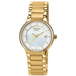 Boccia 3301-03 Damenarmbanduhr Quarz Titan Goldfarben