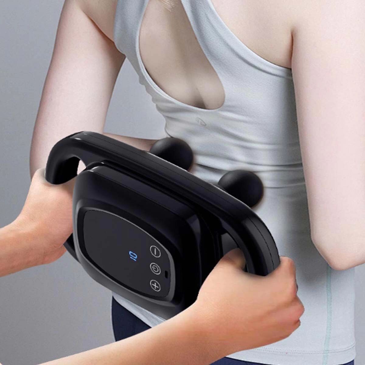 INF 22-Kopf Professionelle Therapie Massagepistole für Muskelentspannung und Tiefengewebsmassage Schwarz