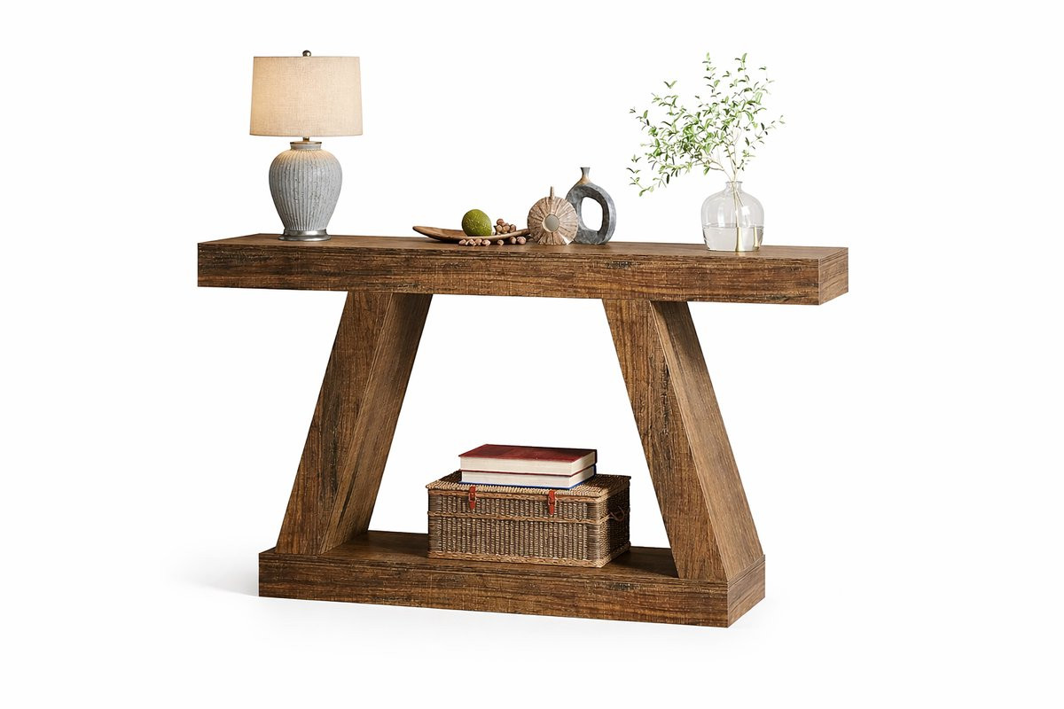 House of Balance Wandtafel - Houten Console Tafel voor Hal en Woonkamer
