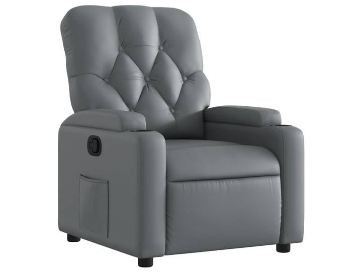 vidaXL Fauteuil relax gris similicuir