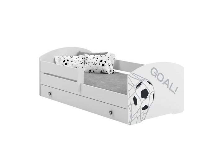 Lit enfant LUK GOAL 160x80 avec tiroir – motif football – SANS MATELAS