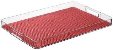 Kraftware Fishnet Rectangular Lucite Serving Tray