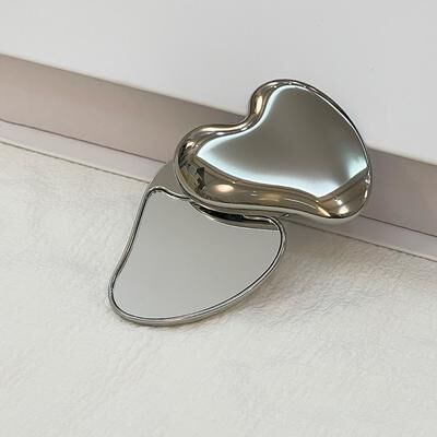 Inspire Daily Merch Cute Heart Shape Makeup Mirror Portable Rotating Handheld Mirror Cosmetic Beauty Tool For Students And Girls Cute Heart Shape Makeup Mirror Portable Rotating Handheld Mirror Cosmetic Beauty Tool For Students And Girls