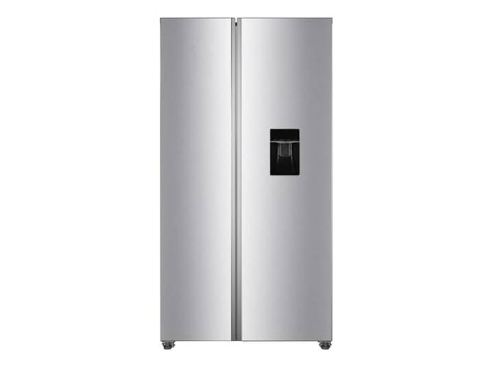 PKM SBS288-151EIXWD Side by Side Kühl-Gefrierkombination Inox Design 288 Liter Kühlen 151 Liter Kühlen 39dB NoFrost Wasserspender 286kWh Display Freistehend