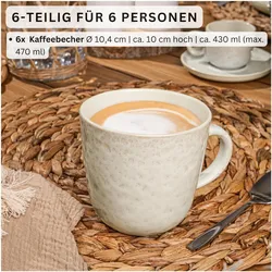 Sänger Geschirr, Tasse, Kaffeebecher Set Key West (430 ml, 6x)