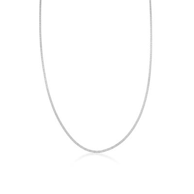 Silberkette KUZZOI "Halskette Herren Stäbchenpanzerkette Basic 925 Silber" Gr. 55, silber, Halsketten, Herren, ohne Stein, Silber 925 (Sterlingsilber), Silberkette
