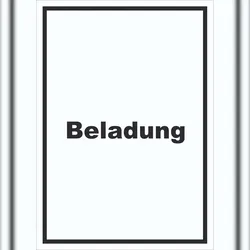 HB-Druck Beladung Schild mit Text Transport Fracht hochkant A6 (105x148mm)