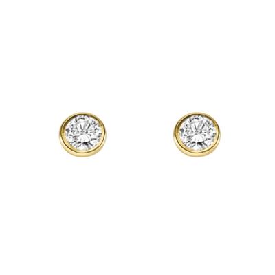 Paar Ohrstecker ADELIA´S, gold, Ohrringe, Damen, Damen, 0,15 VVS = sehr sehr kleine Einschlüsse, Gold