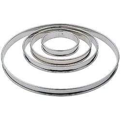 Matfer Bourgeat Flacher Tortenring Edelstahl glatt 20cm