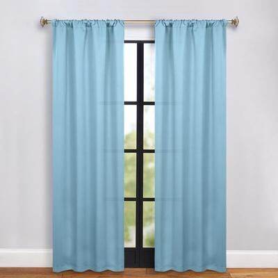 Superior Solid Rod Pocket Curtain Panels Set of 2 Light Filtering Window Drapes, Washable, Thermal & Noise‑Reducing