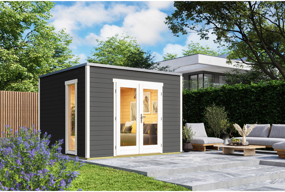 Lasita Maja Lasita Palermo 1 - 10 x 10 Ft. Flat Roof Summerhouse With Single Glazing (28mm)