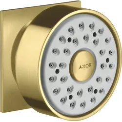hansgrohe Seitenbrause 1 jet Rosette eckig, 28469950, Farbe: Brushed Brass