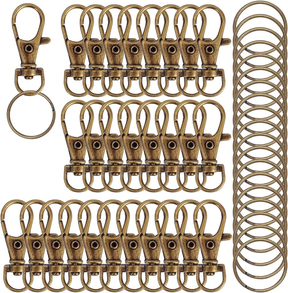 INF 120er-Pack Schlüsselanhänger aus Metall Bronze