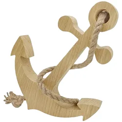 Erst-Holz Anker Marine Dekoration Hochzeit Geschenk Holz-Anker Eiche lackiert mit Juteseil 40.12-08