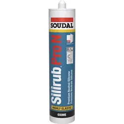 SOUDAL Silikondichtstoff Silirub Pro N schwarz 300 ml Kartusche - 118969