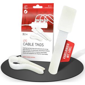 Label-the-cable Kabelbinder Cable Tags LTC 2620-30, 90 x 12mm, weiß, 30 Stück, mit Beschriftungsfeld