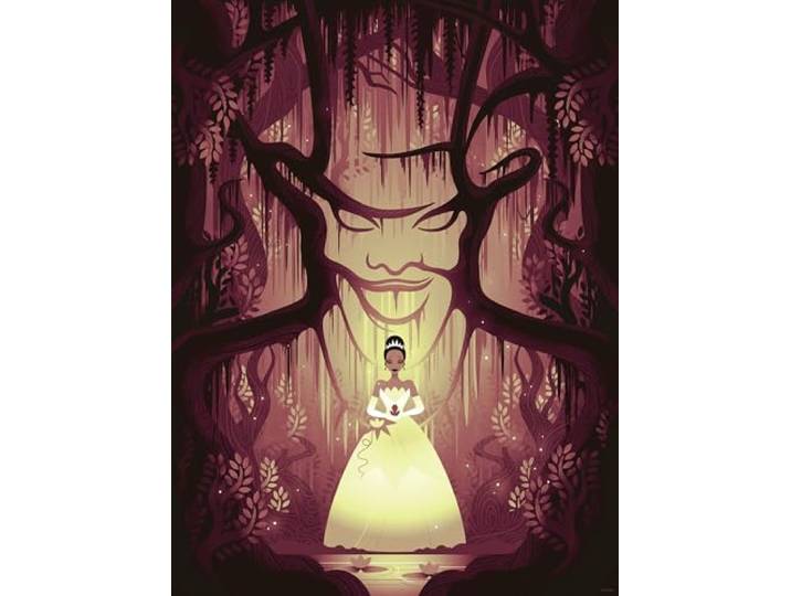 Komar Wandbild- Disney Tiana Dr. Facilier - Größe 30 x 40 cm - Poster, Kinderzimmer, Dekoration - gerollt ohne Rahmen