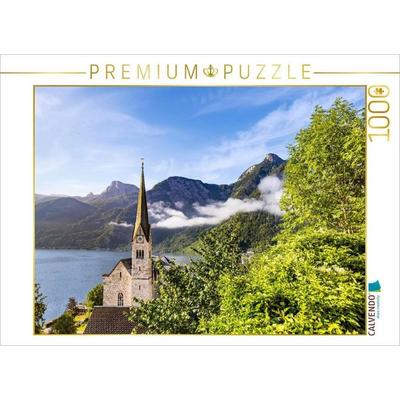 CALVENDO Puzzle Bezaubernde Morgenstimmung in Hallstatt | 1000 Teile Lege-Größe 64 × 48 cm Foto-Puzzle für glückliche Stunden