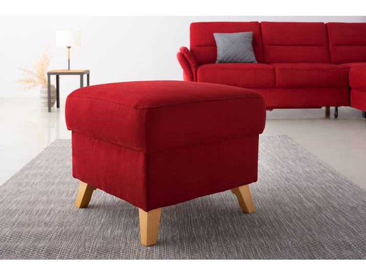 Stauraumhocker GOODPRODUCT Westerland , rot (bordeaux), B:58cm H:48cm T:58cm, 100% Polyester, Hocker, Stauraumhocker, in vielen Bezugsarten und Farben, auch in Luxus-Microfaser imprägniert