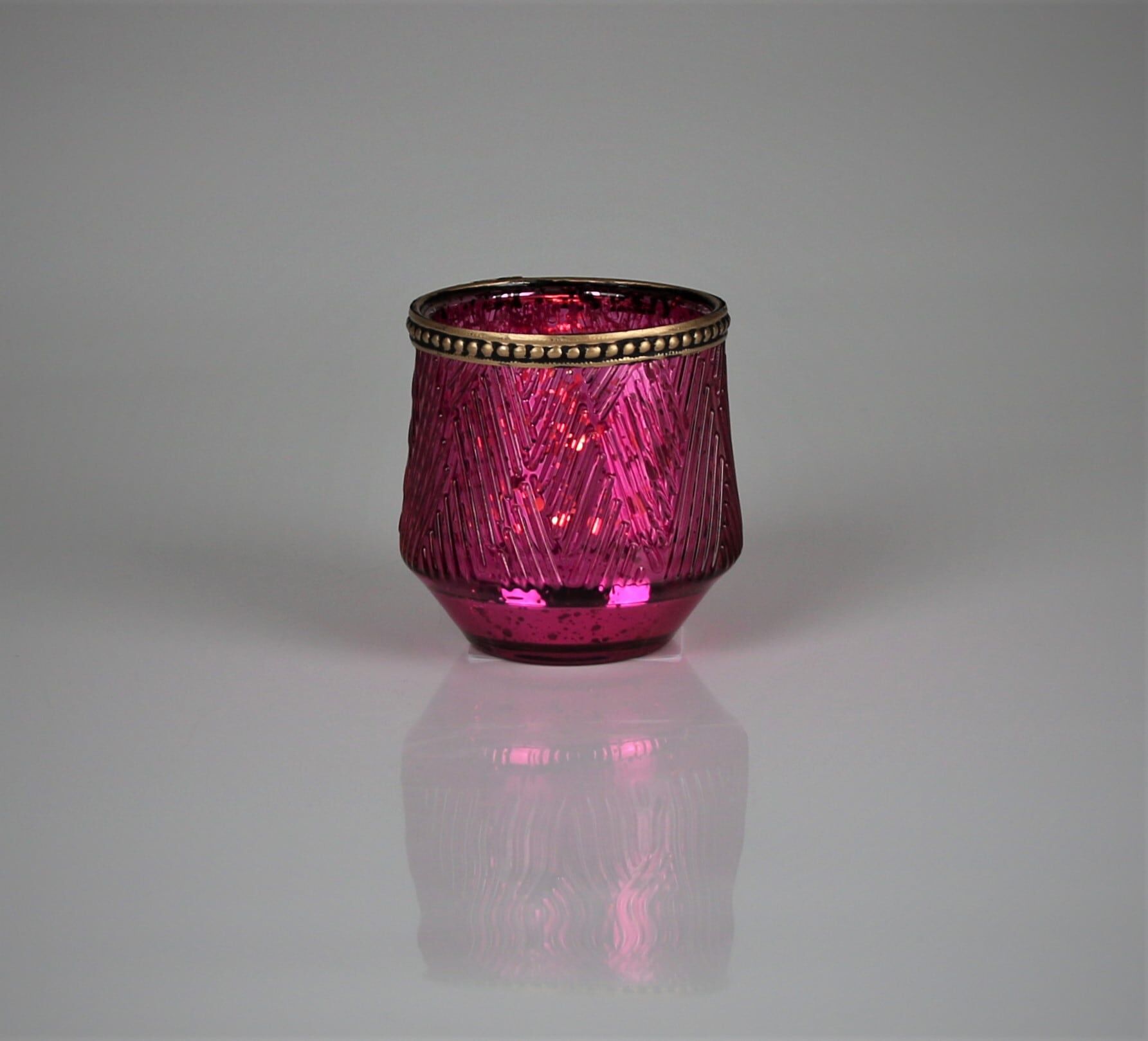 Windlicht AM DESIGN "aus Glas", rosa (pink), B:10cm H:10cm, Glas, Kerzenhalter, Windlicht, 3er Set, BxH: 10x10 cm pink B/H/T: 10cm x 10cm