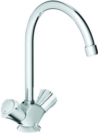 Grohe Spültisch-Zweigriffarmatur Costa Niederdruck, schwenkbarer Rohrauslauf, chrom