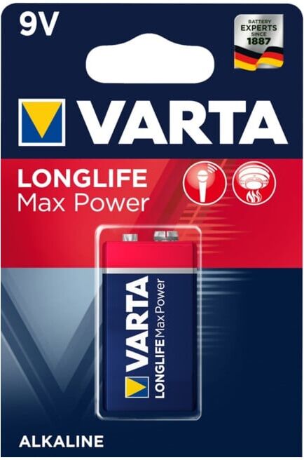 Varta Batterie Longlife Max Power E-Block, 6LR61, Al-Mn 4722 Bli.1 (04722101401)