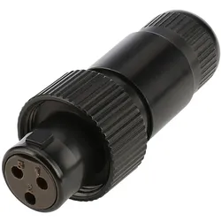 HICON MINI-XLR, IP67 & EXTRA ROBUST, IP67 , 3-pol , Stahlgehäuse-buchse, vergoldete(r) Kontakt(e), gerade